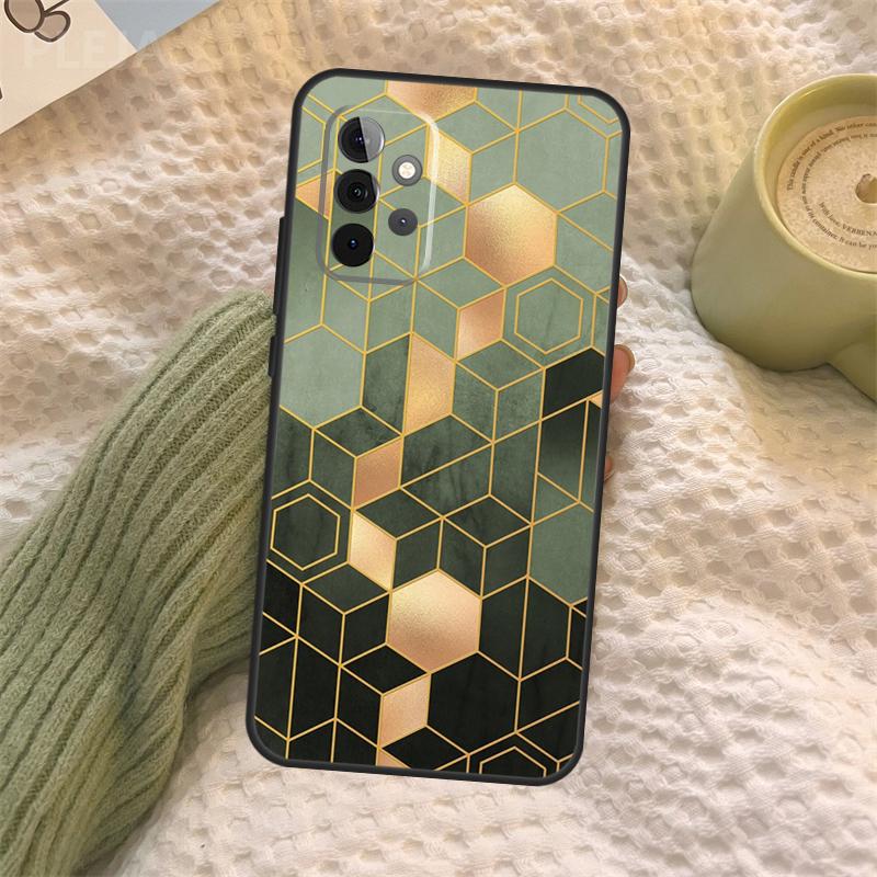 Мраморный Геометрический Арт Чехол Для Samsung Galaxy A35 A15 A55 A53 A33 A13 A36 A56 A26 A16 A22 A32 A52 A54 A34 A05 A06