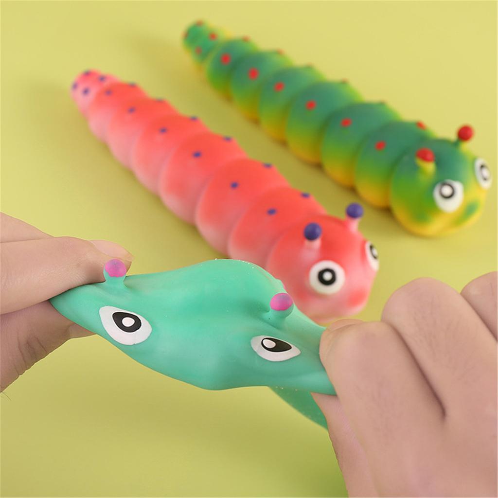 Эластичная игрушка-фиджет, красочная сенсорная игрушка-фиджет для дома и школы, сенсорная игрушка-гусеница, успокаивающая, расслабляющая игрушка для рук