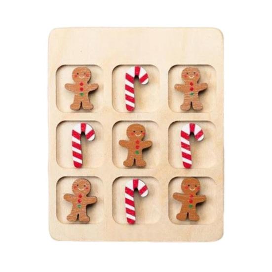 Christmas Wooden Board Game Santa Snowman Reindeer Tree Pieces 2 Player Mini Chess Board Puzzle Toy Party Classical Strategic Tabletop Game