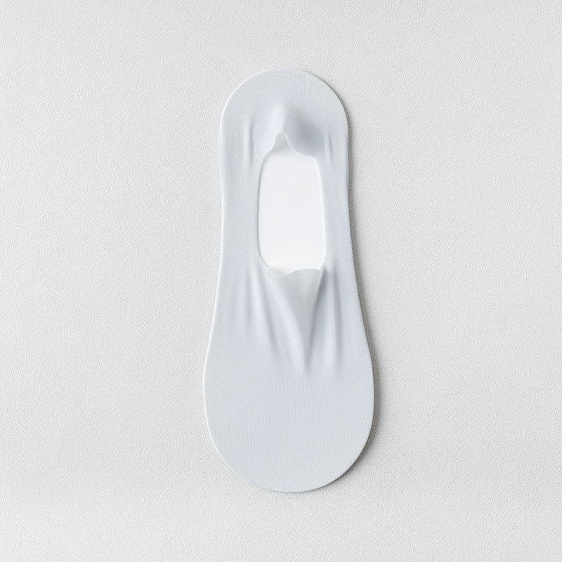 Women's Summer Thin Cotton Bottom Invisible Ice Silk Shallow Mouth Non Slip Non Drop Heel Socks