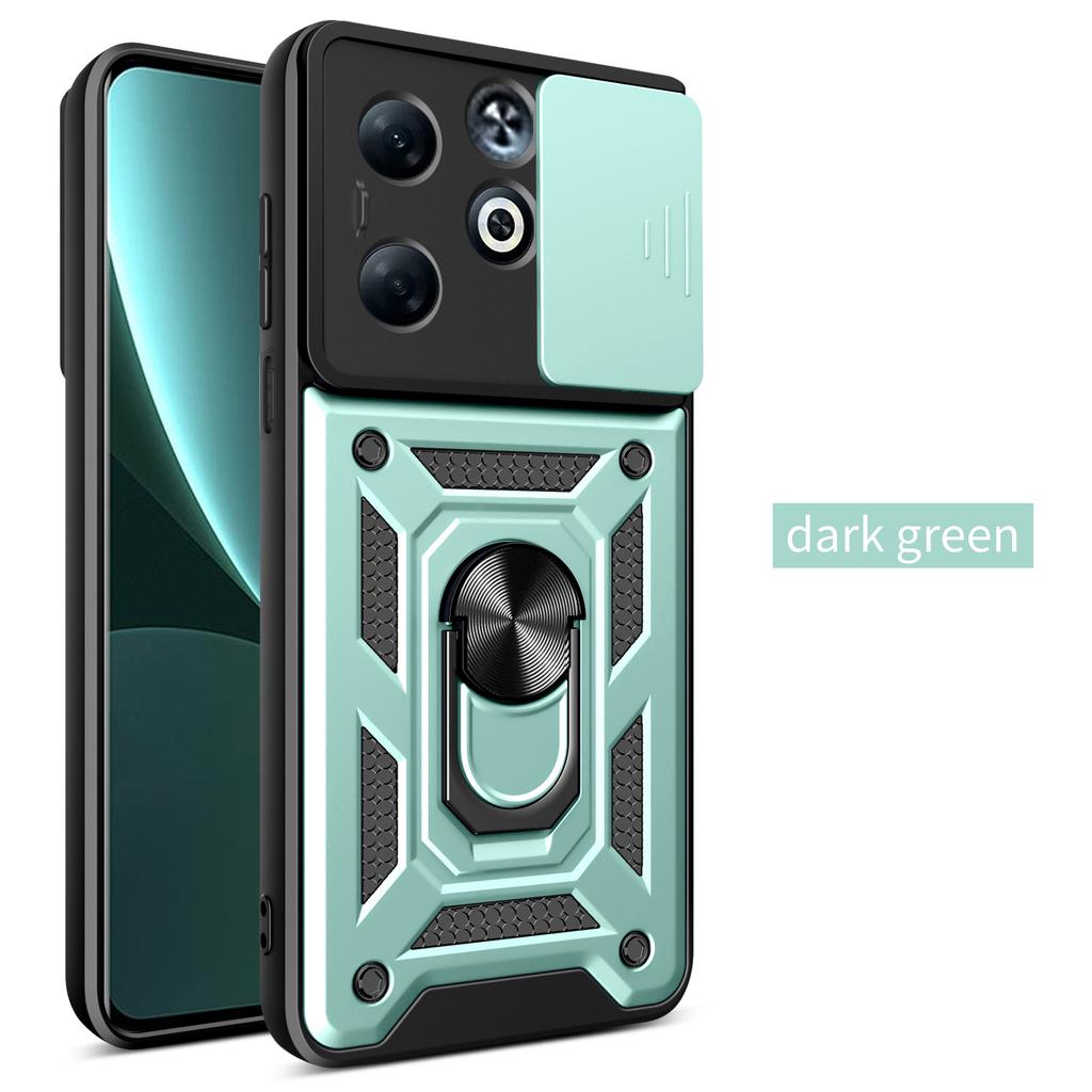 Чехол для Infinix Smart 8 Чехол для Infinix Hot 40i Smart 8 HD Магнитное кольцо-держатель Бронированный чехол для телефона Защита камеры сдвижной Задняя крышка