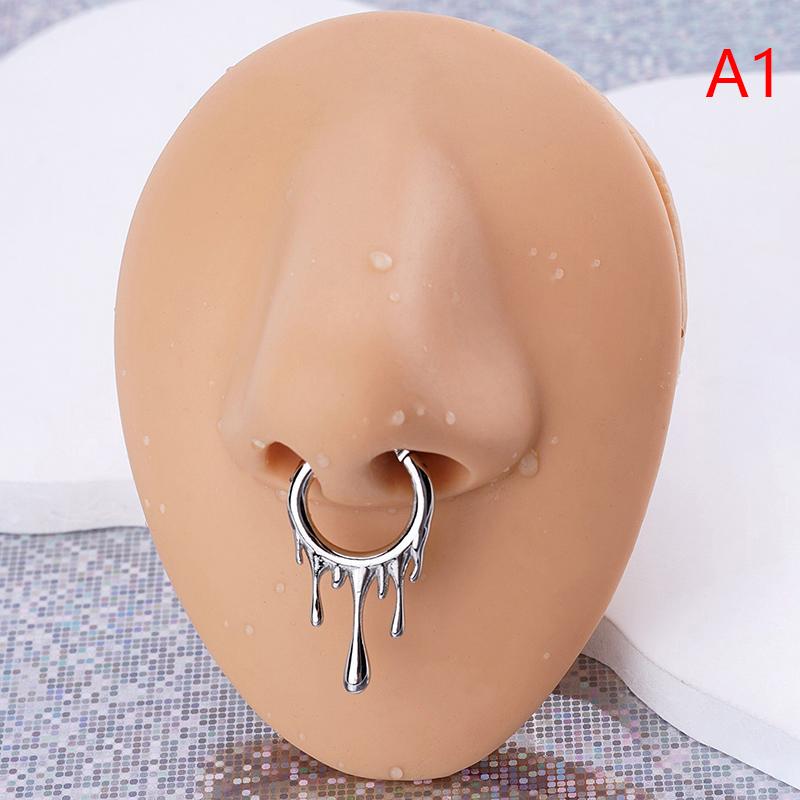 1Pc Surgical Steel Bat Septum Piercing Hinged Segment Nose Ring Septum Clicker Cartilage Tragus Clicker Body Piercing Jewelry