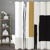 Modern Geometric Square Stroke Shower Curtain, Bathroom Decorative Shower Curtain, Waterproof Shower Curtain with Hooks