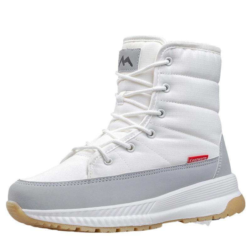 Зимние утепленные высокие женские нескользящие теплые зимние ботинки плюс короткая повседневная хлопковая обувь