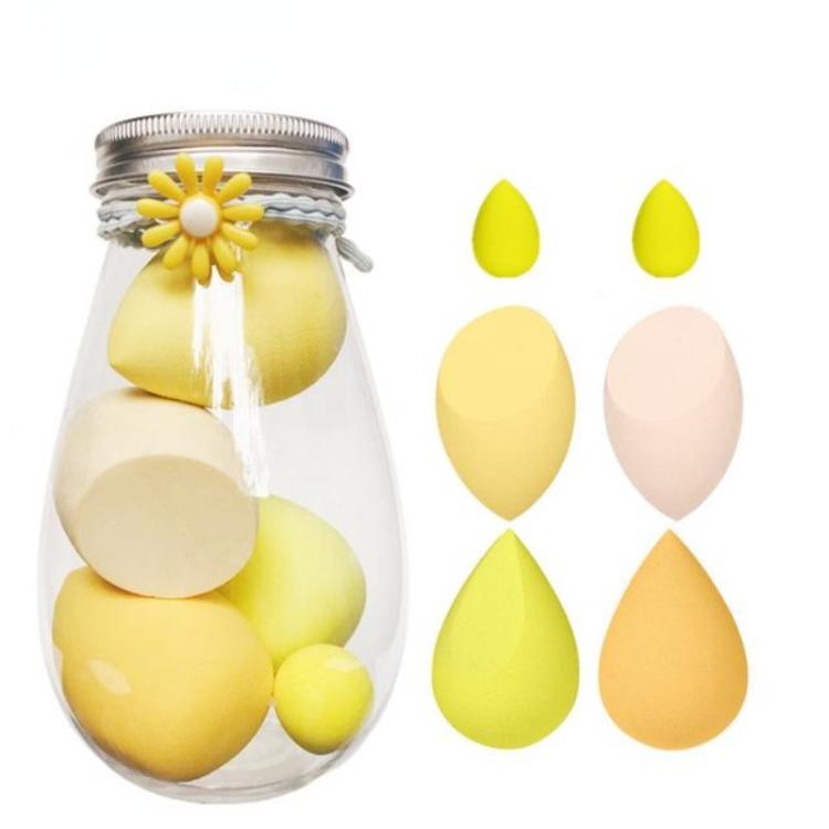 4/5/6 шт. набор спонжей для макияжа, косметические пуховки для тонального крема, пудры, консилера, блендер для макияжа с коробкой, серия цветов