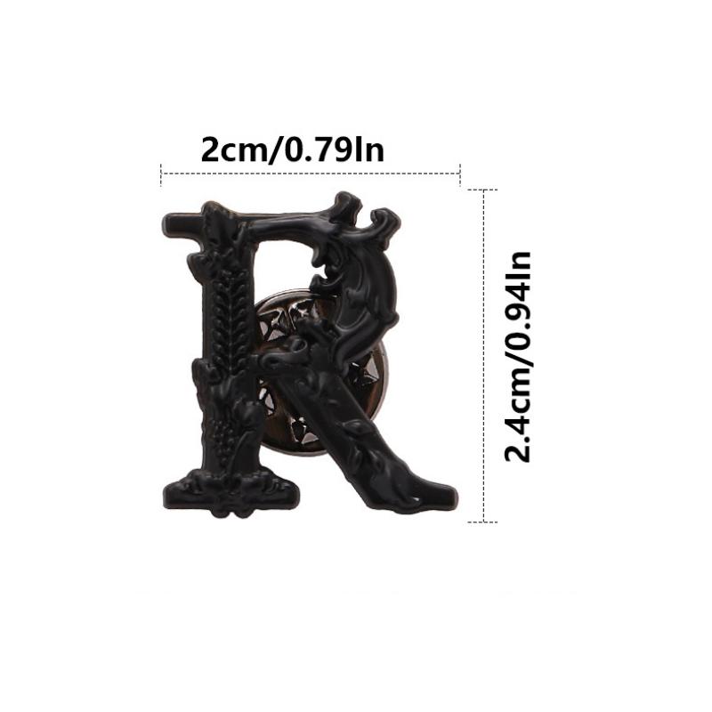 4 шт./компл., нерегулярная брошь с алфавитом R, элегантная модная мужская роскошная винтажная буквенная брошь на лацканах, броши, вечерние рубашки, пальто, ювелирные аксессуары, подарки