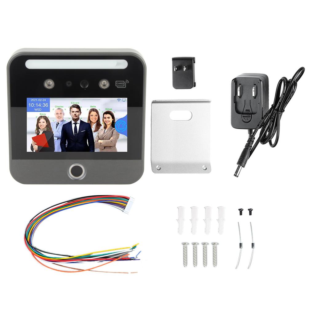 Учет рабочего времени сотрудников с 5-дюймовым сенсорным экраном, быстрое распознавание отпечатков пальцев и лиц, часы