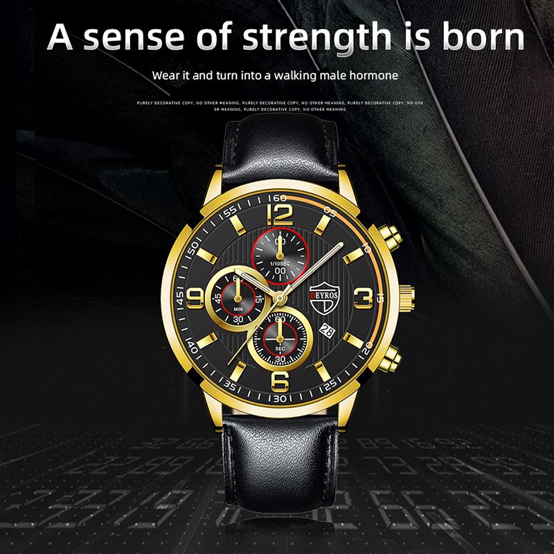 Men's Watch Belt Men's Calendar Watch Casual Watch Fashion Watch Student Quartz Watch