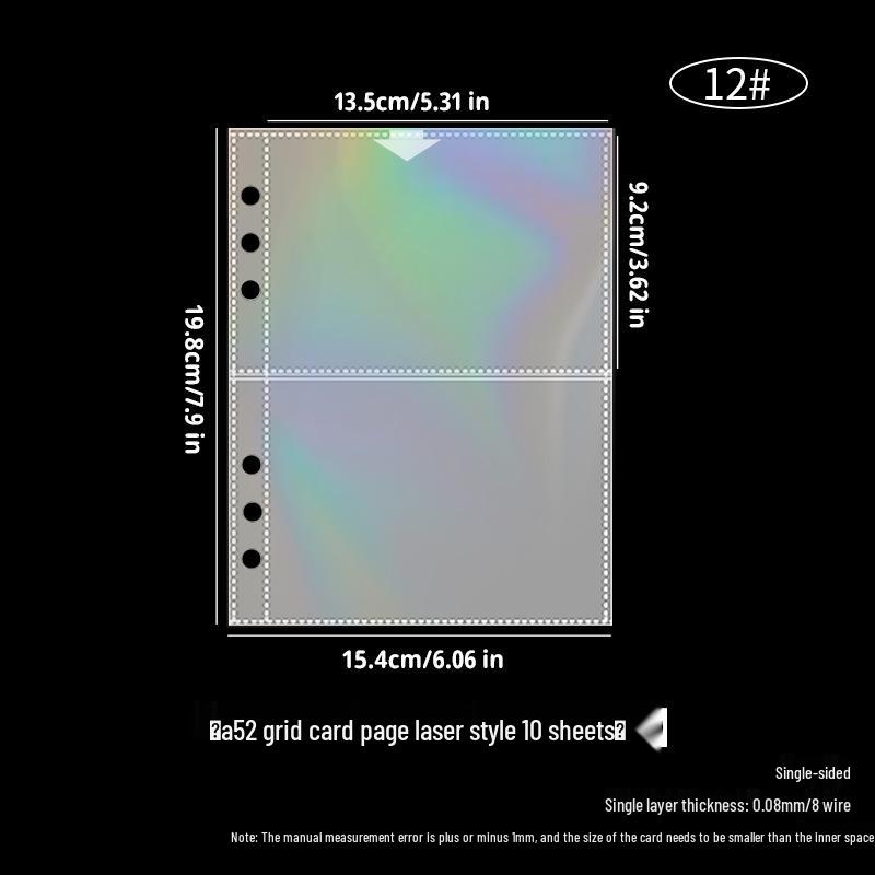 Компактный нескользящий прозрачный альбом для карточек формата А5 с 3-дюймовыми четырехлистными страницами для хранения небольших карточек
