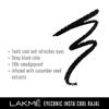 LAKME Eyeconic Insta Cool Kajal, черный, охлаждающий карандаш с огурцом, закручивающийся карандаш — водостойкий, устойчивый к размазыванию и стойкий макияж глаз, 0,35 г