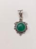 Green Onyx Pendant | 925 Sterling Silver, Handmade Round Gemstone Pendant.