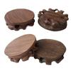 Round Wooden Base Exquisite Figurines Stand Wooden Stool Solid Wood Pedestal  Home