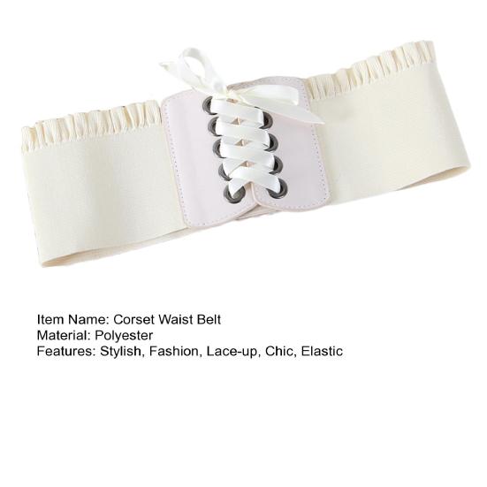 Корсетный пояс для женщин, завязывающийся на шнуровке, широкий эластичный пояс Waspie для платьев, аксессуар для костюма пирата на Хэллоуин
