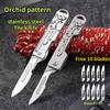 New Stainless Steel Folding Scalpel Medical Folding Knife EDC Outdoor Unpacking Pocket Knife with 10pcs Replaceable Blad