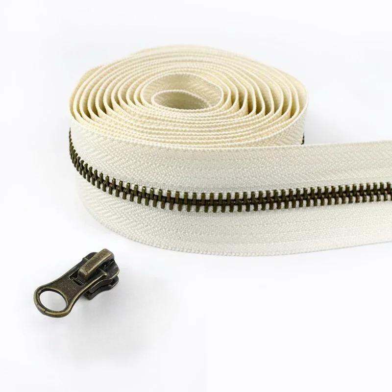 1/2/3/5M Meetee №5 Металлическая молния на катушке с бегунками для сумки, обуви, куртки, декоративная застежка-молния по метрам, DIY, ремонт, швейные аксессуары