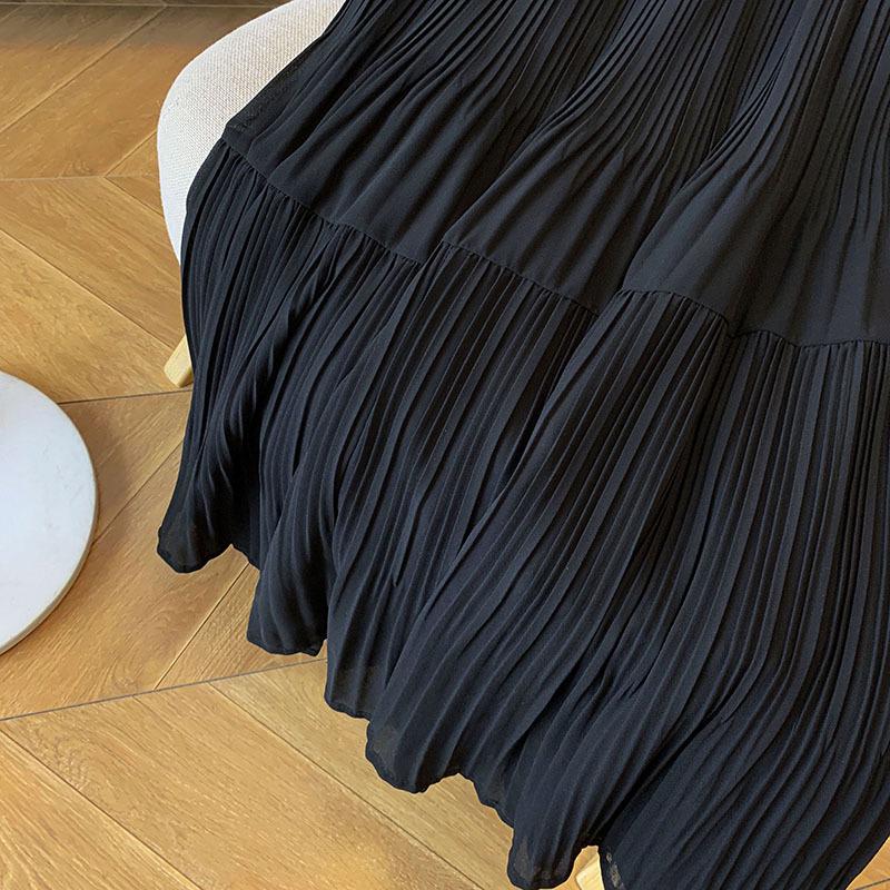 Женская юбка весна-лето 2025 Purple Fairy Gauze: Тонкий, универсальный, плиссированный дизайн