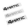 3D ABS Chrome Silver Black Car Rear Trunk Decal 4MATIC Emblem Badge Sticker Car Accessories