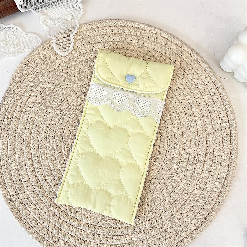 Однотонный чехол для очков в стиле Ins, кошелек для монет, чехол для хранения солнцезащитных очков, стеганый, с любовью, защита от царапин, портативная сумка для губной помады