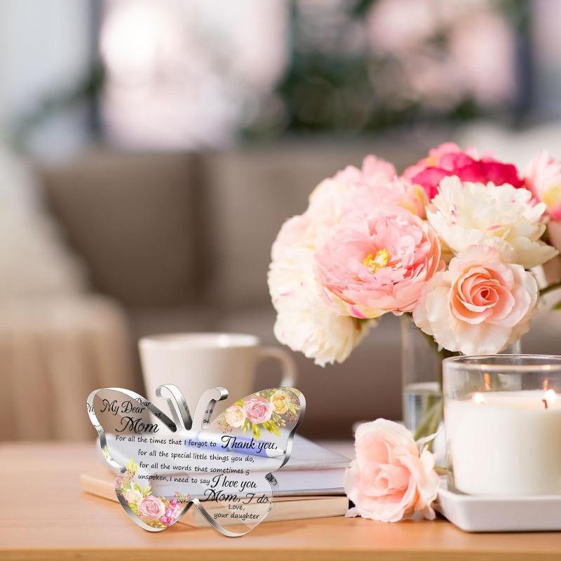 Grateful Mom Acrylic Sign - Heartfelt Birthday & Christmas Gift from Family