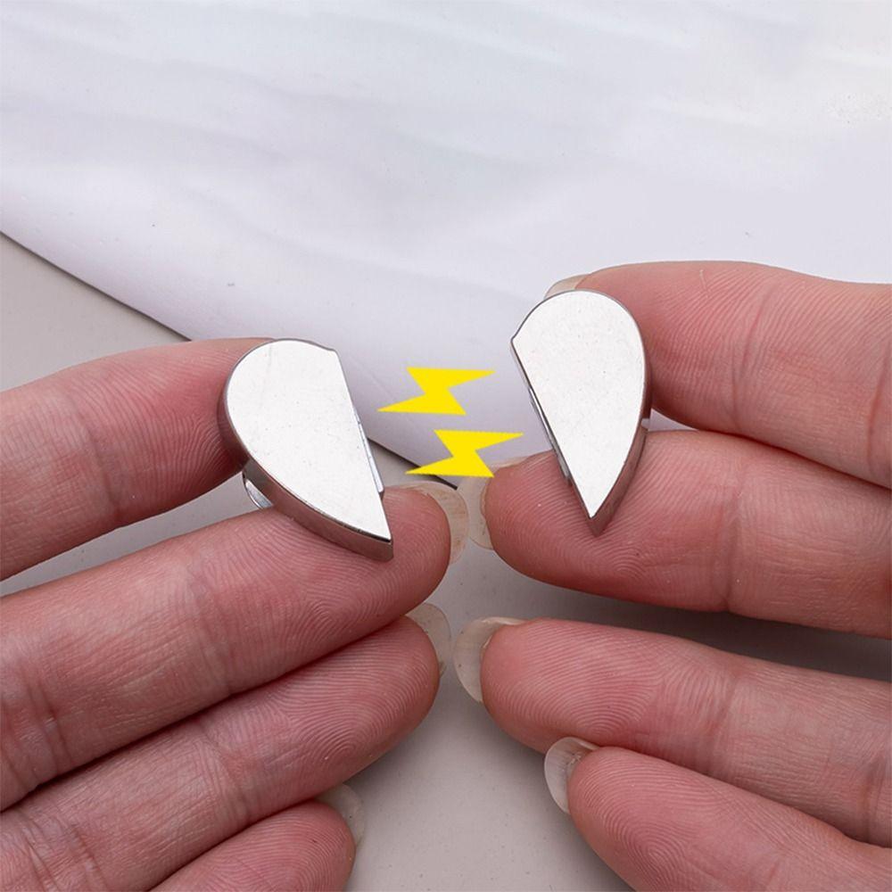 1/2/4Pcs Punch-free Heart Shaped Magnetic Curtain Button Simple Curtain Ties Drapery Clips  for Home