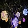 Outdoor Waterproof LED Rattan Ball String Lights for Tree Decoration and Festival Ambiance