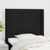 VidaXL Headboard with Ears Black 93x16x118-128 Cm Fabric3119704