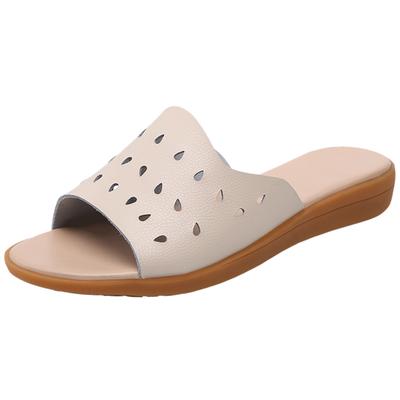 Holfredterse 2022 женские кожаные сандалии женские шлепанцы ванная комната обувь для женщин тапочки домашняя обувь большой размер плюс 41 8799