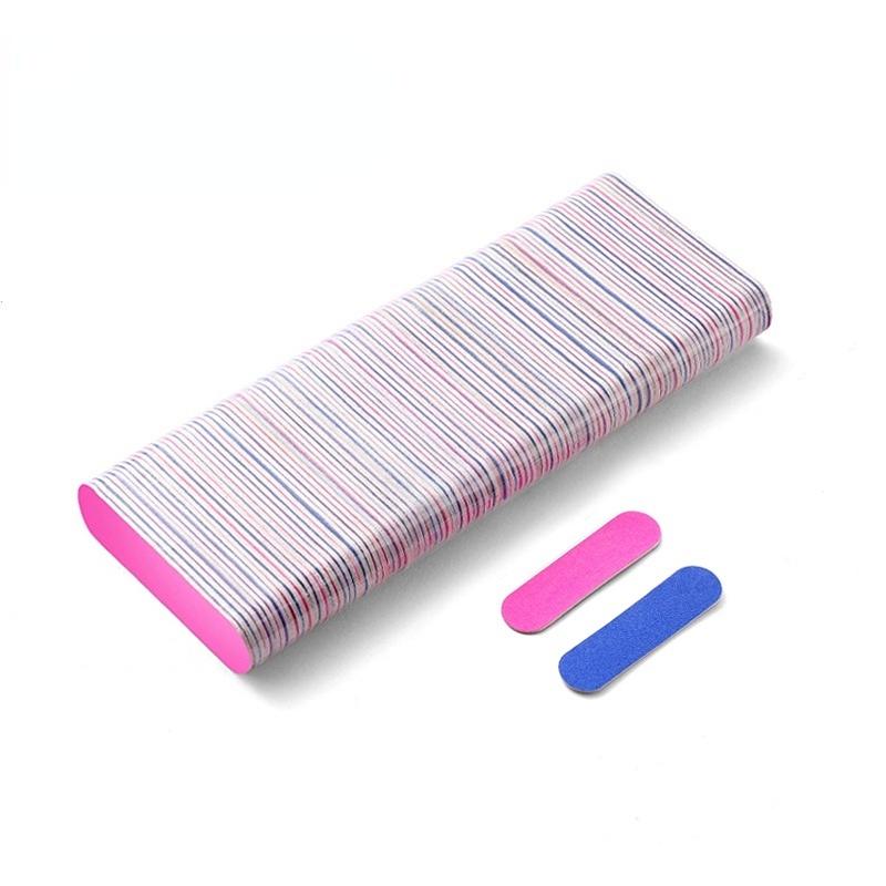 100 шт./лот, двусторонняя шлифовка лака для ногтей, одноразовые мини-деревянные буферные полоски для ногтей, шлифовка, полировка, инструменты для ухода за маникюром