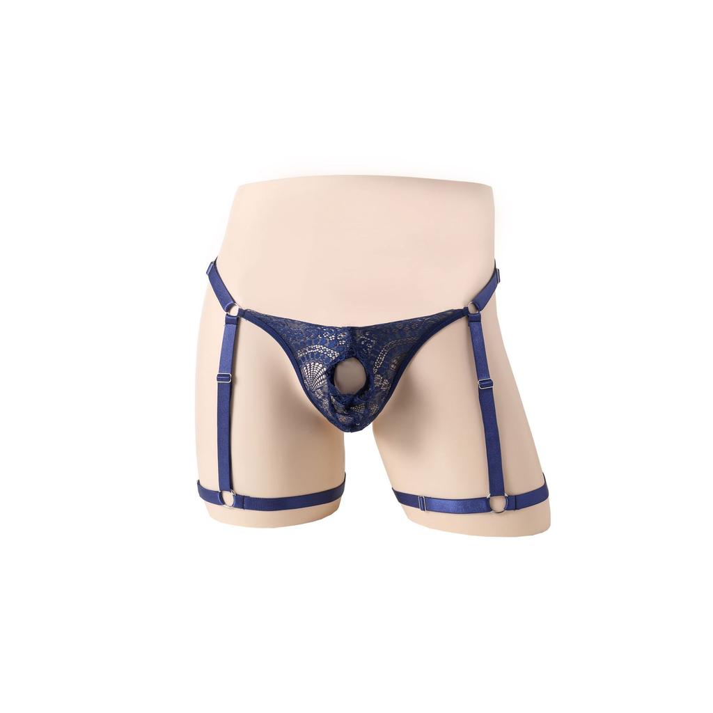 Мужское секс-белье регулируемое отверстие кружево мужские боксеры перспектива сексуальные мужские секс-стринги