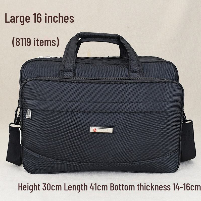 Мужской холщовый деловой портфель большой вместимости для ноутбука и документов — дорожная сумка-мессенджер.