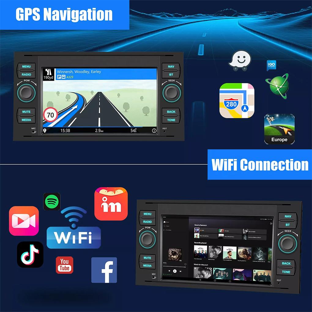 Bluetooth Android Car Stereo с навигацией и системой Wi-Fi Car Radio Car Stereo с Bluetooth