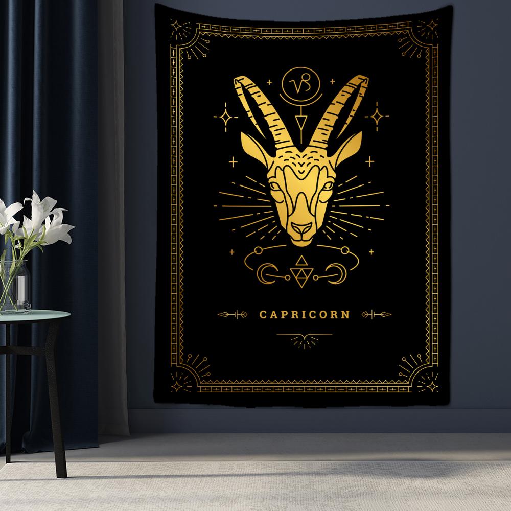 Черно-белый гобелен созвездия Таро, настенный Гобелен, научная фантастика, психоделическая магия, богемный хиппи, домашний декор