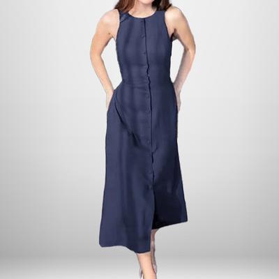 Новое весеннее женское модное платье без рукавов, облегающее талию