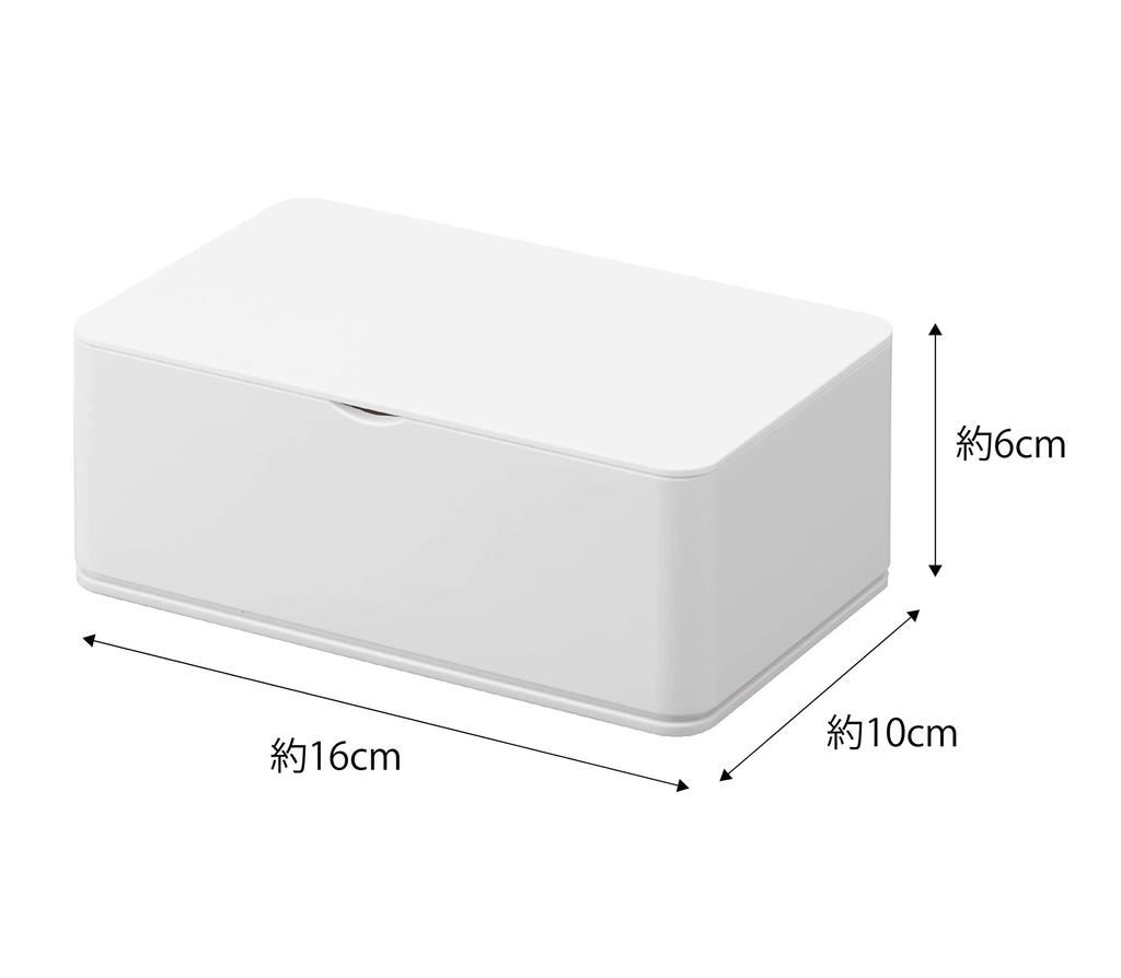 Yamazaki Smart Влажные салфетки W16 x Г10 x с бумажным футляром 5578, Белый, Прибл.. H6см, Стопор,