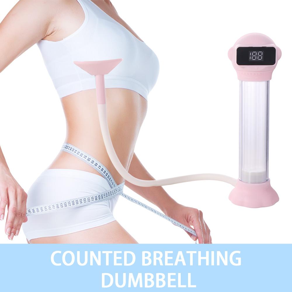 Adjustable Resistance Counted Breathing Dumbbell Lung Capacity Expander  Breathing Training Device