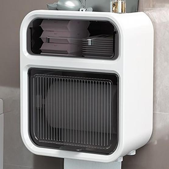 WTEMPO Коробка для туалетной бумаги Стеллаж для хранения туалетной бумаги Водонепроницаемая неперфорированная полка для салфеток Высококачественная настенная коробка для рулонной бумаги