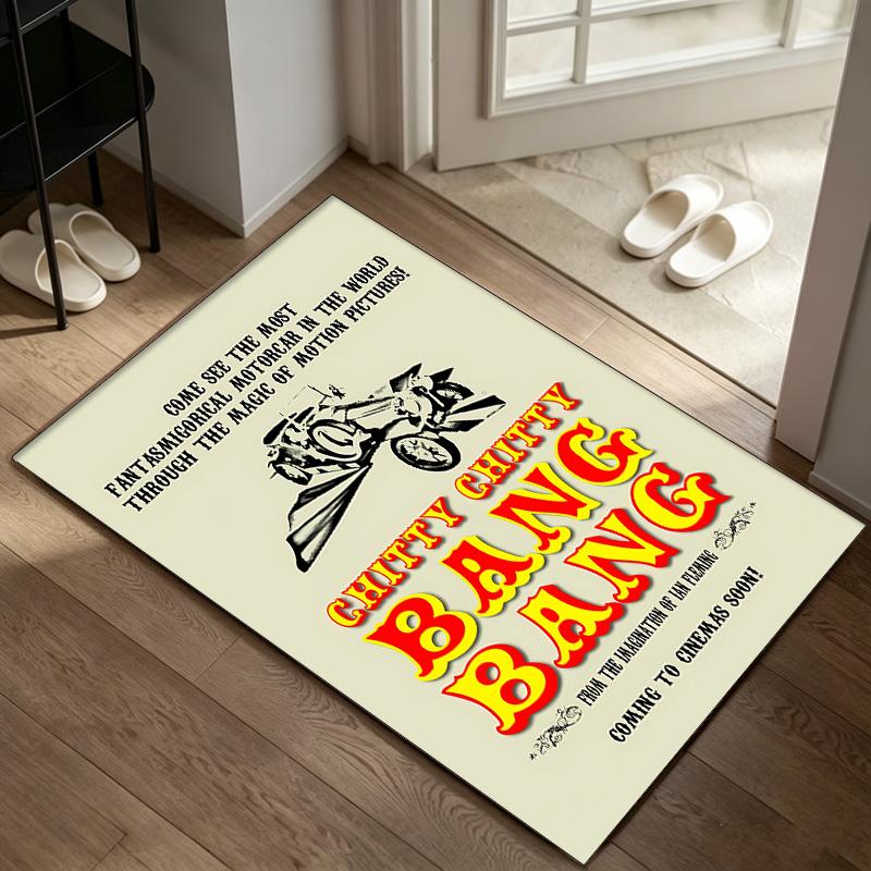 Chitty Chitty Bang Bang Carpet Non-slip Indoor Mat Suitable for Office Chair Living Room Computer Desk Decorative Home Office Carpet Polyester Fiber M