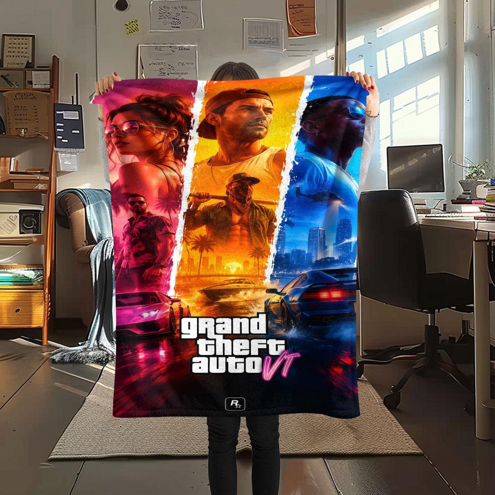 1PC GTA Pride Blanket, High quality Comfortable for All Seasons, Home Decor, Warmth and Comfort