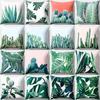 New Creative Home Green Plant Succulent Pillowcase Flower Leaves Car Pillow Cushion