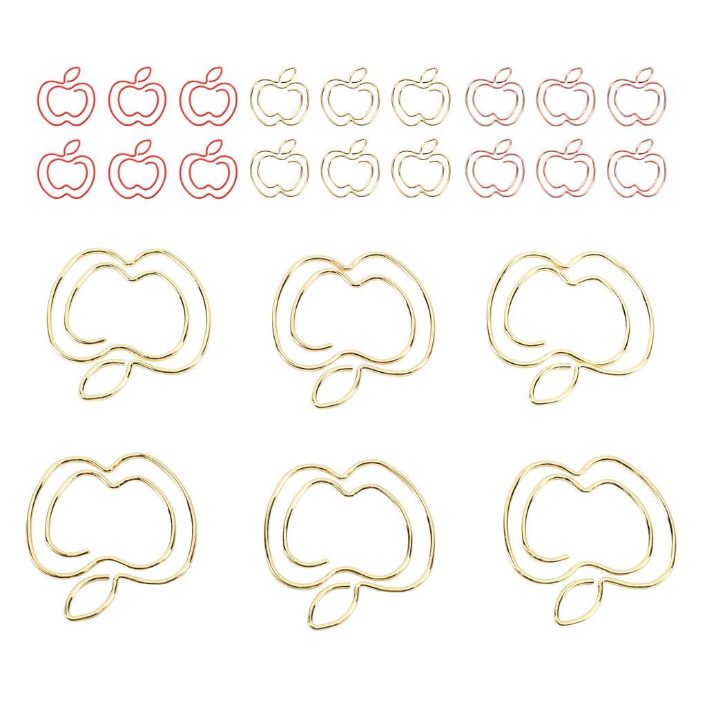 100 шт., фруктовые скрепки для бумаги, милые закладки, зажимы для бумаги, портативные забавные маленькие скрепки для бумаги с прозрачным 