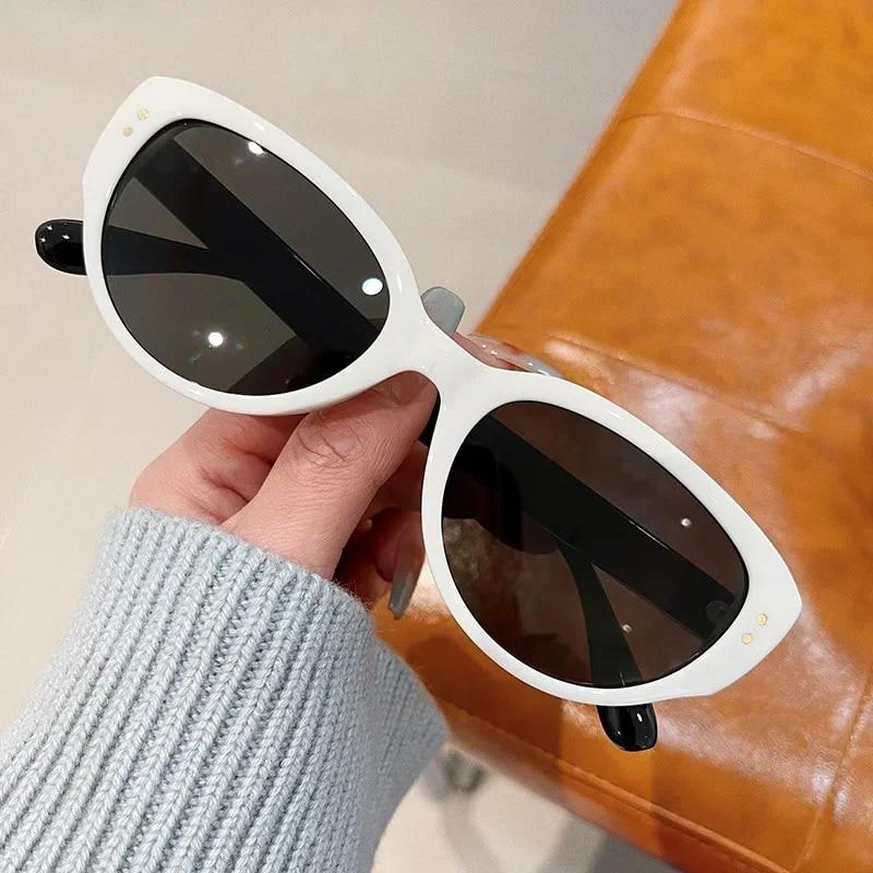 Женские модные солнцезащитные очки «кошачий глаз», ретро солнцезащитные очки UV400, защитные очки, модные уличные очки для путешествий, Oculos De Sol