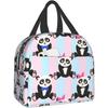 Сумка для обеда Panda Girl Panda Boy для женщин, девочек, детей, термосумка для пикника, термосумка для школы, работы, путешествий