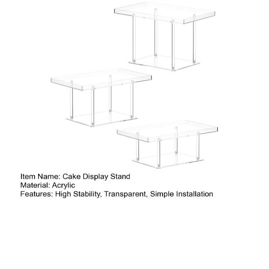 Набор для демонстрации кексов и десертов для десертного стола, 3 шт./набор, легкая сборка, универсальный дизайн, прозрачная подставка для десертов, выпечки, еды, угощений, многоярусная, тарелка для печенья и десертов