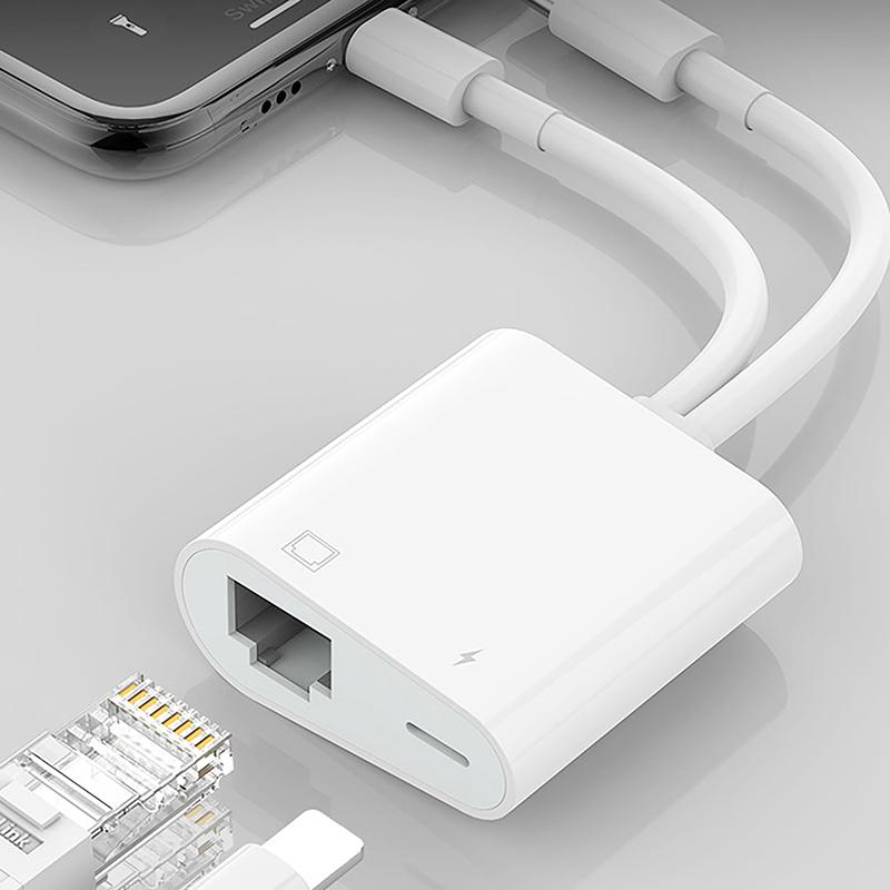 Адаптер для подключения мобильного телефона Lightning к порту Rj45 Ethernet-конвертер