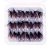 5/10/20/25Pcs/Box Black Fly Peacock Feather Wings Fly Fishing for Trout Bait Size #10 Flies Artificial Insect Bait Lure
