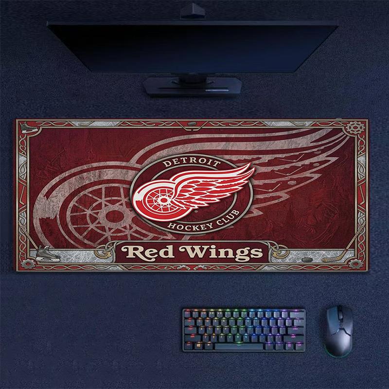 Коврик для мыши Detroit Red Wings Большой коврик для игровой поверхности Нескользящий коврик для ноутбука/планшета XXL Коврик для мини-ПК с заблокированным краем