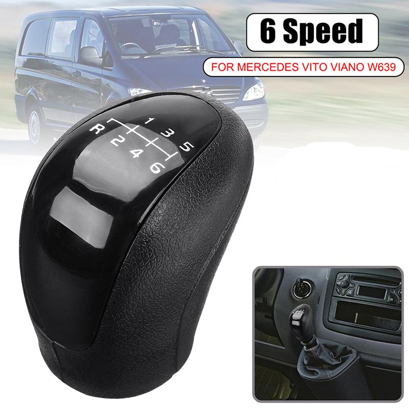 POSSBAY New Shift Knob Automotive Accessory 6 Speeds Shift for Mercedes-Benz Vito Viano W639 (03-10)/Sprinter II 906 (06-13)