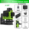 CLUBIONA 4D 16 Lines Super Powerful Green Beam Laser Level Remote Control Pulse Mode Receiver With 5000mAh Li-ion Battery Laser