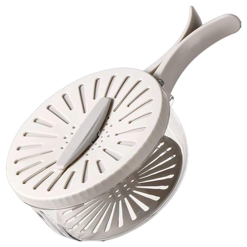AEE2-Multifunctional Folding Drain Basket,Fruit & Vegetable Washing Bowl, Plastic Colander With Water-Filtering Basin