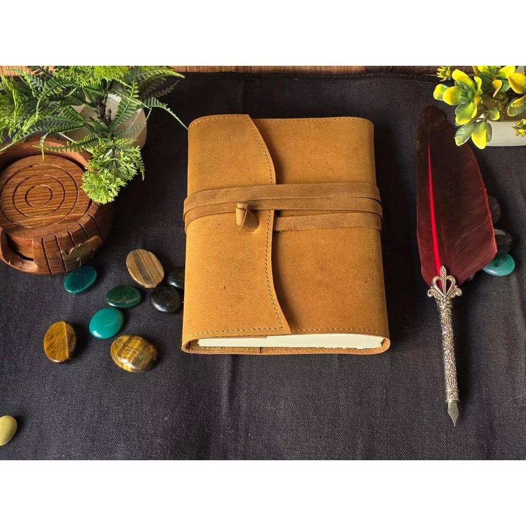Genuine Leather Notebook, Nature Cowhide, Diary Journal, Grimoire Vintage Journa